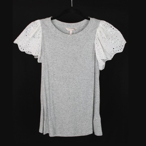 Rebecca Taylor Tops - Rebecca Taylor Grey & White Livy Top NEW $225
